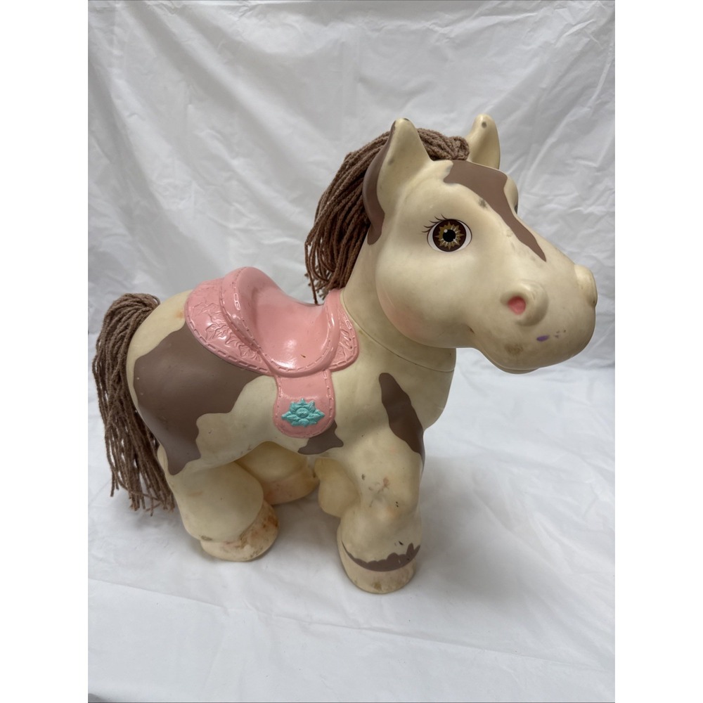 Cabbage Patch Kids Crimp Curl Horse Pink Saddle Brown Eyes Hasbro 1993 Vintage